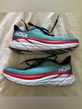 Hoka Clifton 8 Men’s Tennis Shoes Real Teal/Aquarelle Size 9